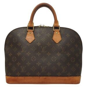 Louis Vuitton Alma Handbag Monogram Canvas Brown Canvas Handbag (Pre-Owned)